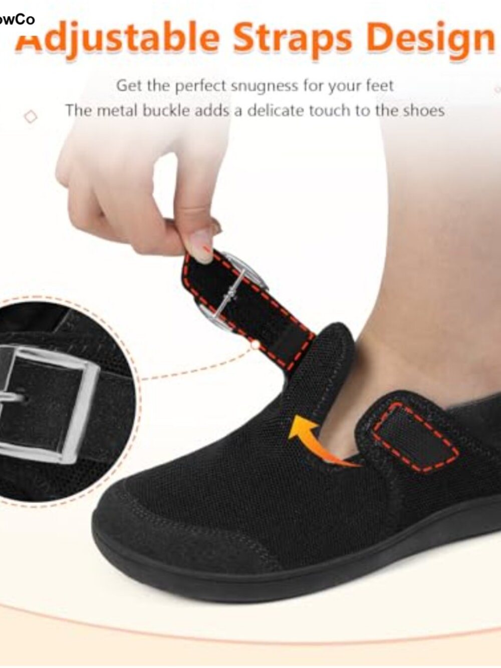 Womens Wide Toe Barefoot Walking Shoes Zero Drop Slip on Clogs Adjustable Strap - Picture 5 of 6